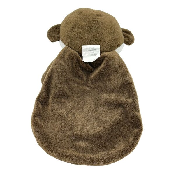 Brown‎ Monkey Lovey Security Blanket Soother Flat body Stuffed head 12" - Picture 4 of 5